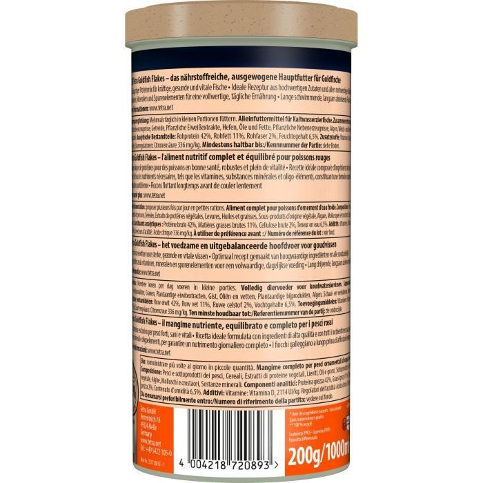 Tetra Goldfish Flakes - TETRA - Complete flake food for goldfish - 1 L