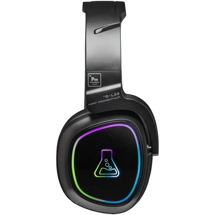 Gaming Headset - THE G-LAB - KORP-PROMETHIUM - Wireless + Bluetooth - Compatible with PC, PS4, XboxOne - Black