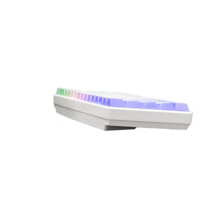 Gaming Keyboard - Membrane - The G-Lab - KEYZ HYDROGEN WL - Rainbow Backlighting - Wireless - Semi-Mechanical - Azerty - White