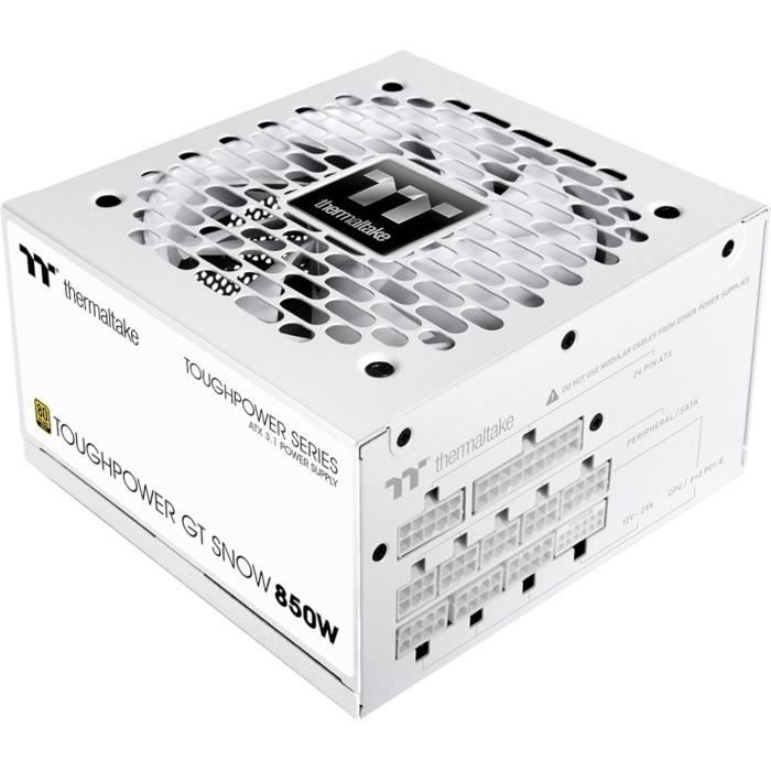 THERMALTAKE - Toughpower GT Snow - PC Power Supply - 850 W - 80+ Gold - ATX3.1 - Fully Modular - PCI-E 5.1 12VHPWR