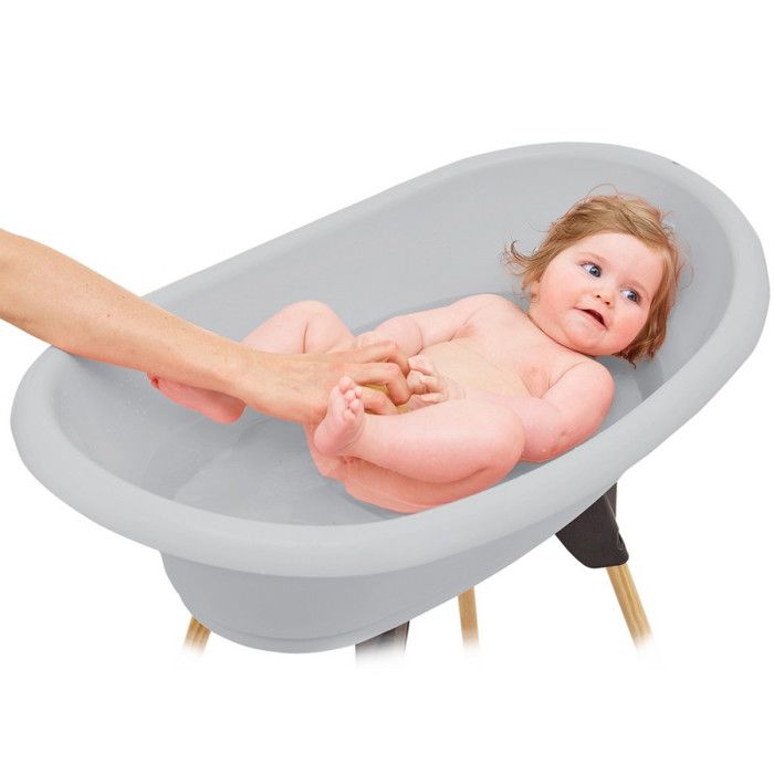 THERMOBABY Bath kit VASCO Charm gray: bath + feet + drain pipe