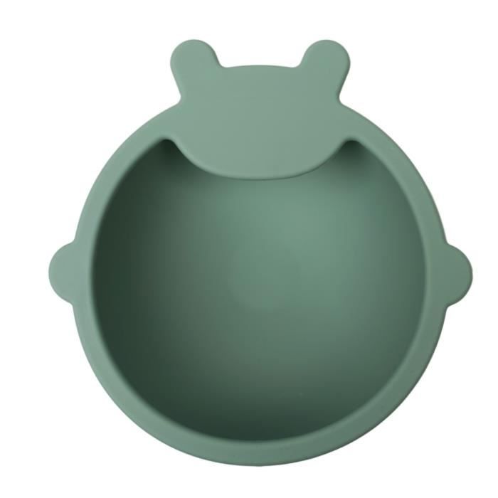 Suction cup bowl - THERMOBABY - Silicone - Cactus Green - Non-slip and unbreakable