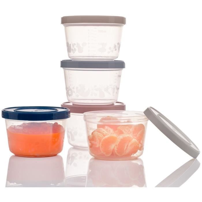 5 x 250ml storage boxes