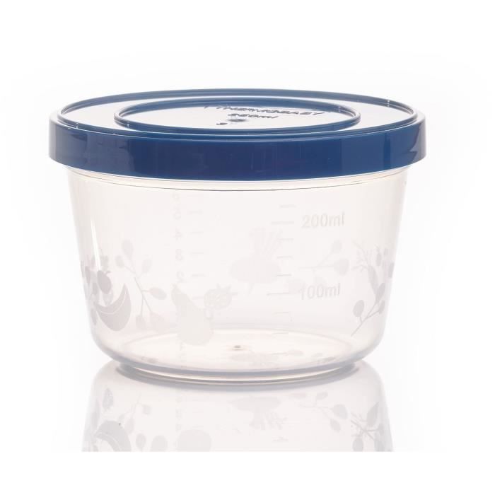 5 x 250ml storage boxes