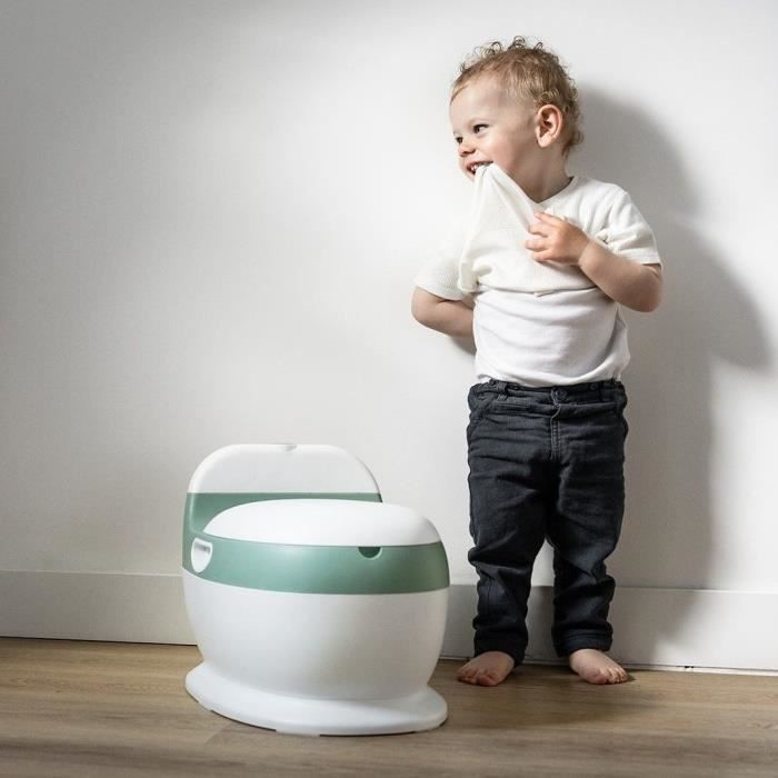 Mini toilet - THERMOBABY - Sage Green - Comfortable with flushing sound