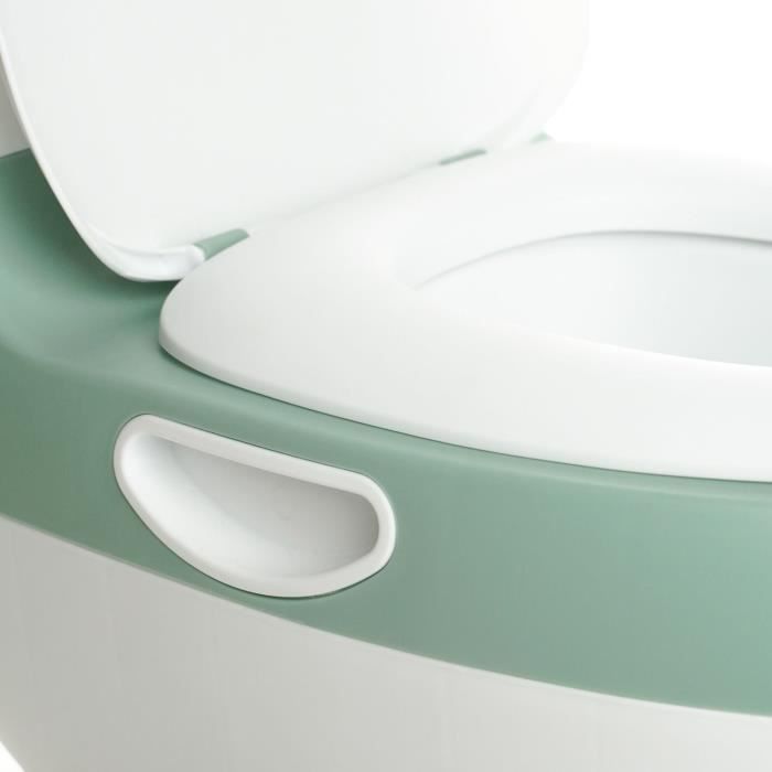 Mini toilet - THERMOBABY - Sage Green - Comfortable with flushing sound