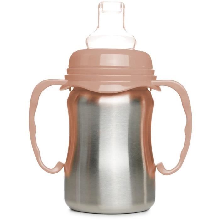Learning cup - THERMOBABY - Stainless steel - 180 ml - Fishing - Ergonomic and leak-proof