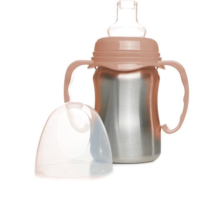 Learning cup - THERMOBABY - Stainless steel - 180 ml - Fishing - Ergonomic and leak-proof