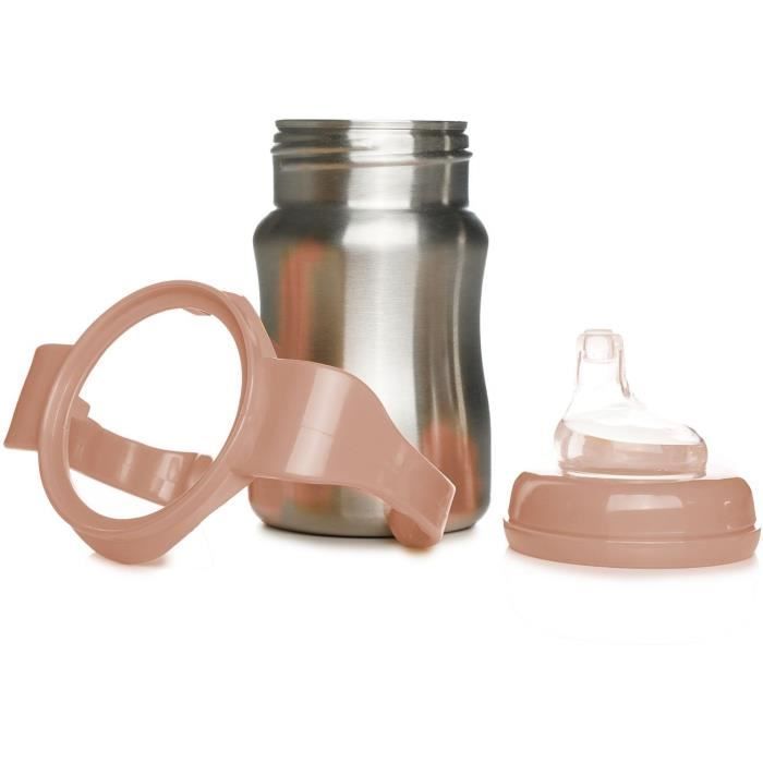 Learning cup - THERMOBABY - Stainless steel - 180 ml - Fishing - Ergonomic and leak-proof