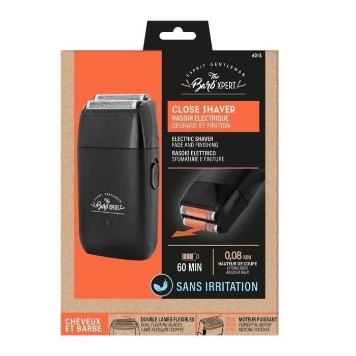 THE BARB' XPERT 6015 Electric Shaver - Dual Fading and Finishing - Flexible Blades and Powerful Motor - No Irritation