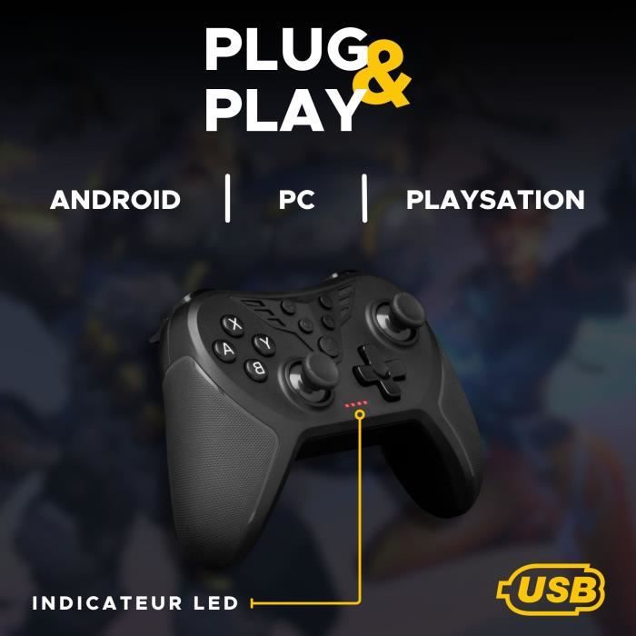 Gamer Controller - THE G-LAB - K-PAD HELIUM - Wired - PC & PS - Black