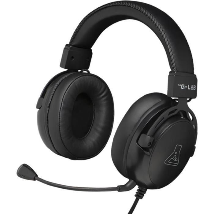 Wired Gaming Headset - THE G-LAB - KORP TITANIUM - Microphone - PC/PS4/Xbox One - Black
