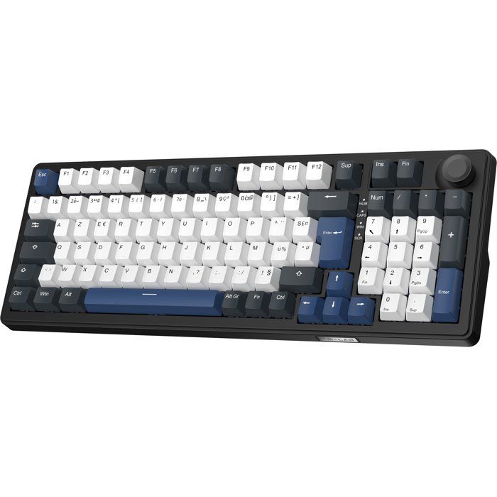 Clavier magnétique gamer - PBT double injection - THE G-LAB - KEYZ Elite 400 HE - 96% AZERTY - RGB - Noir et bleu