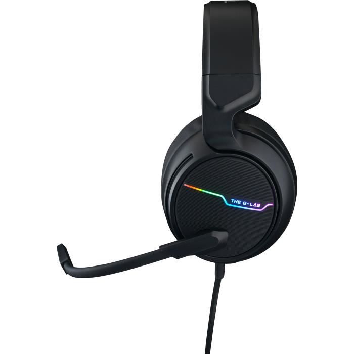 THE G-LAB Korp Thallium Headset with Mic Gaming - 7.1 Digital Sound - PC Compatible, PS4