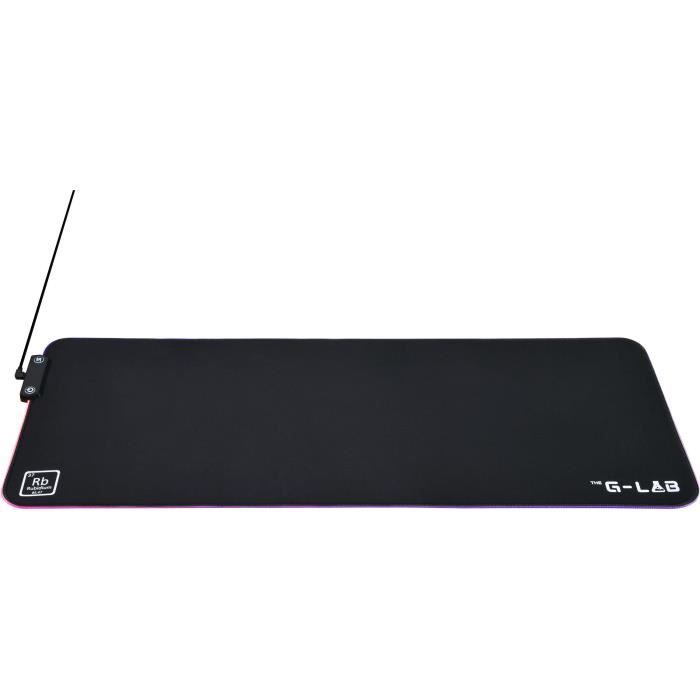 Mouse Pad - XXL - The G-Lab - PAD RUBIDIUM - RGB USB - 800x300x3mm - Black