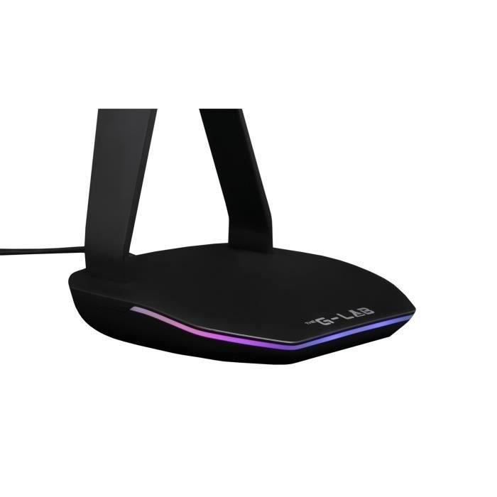 Headphone/Headset Stand - THE G-LAB - K-STAND HYDROGEN - 2 USB ports - Black