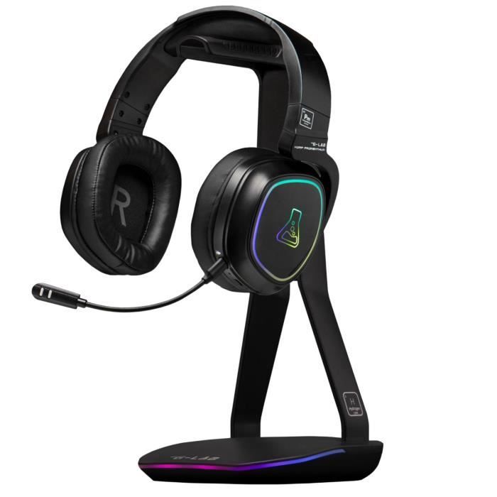 Headphone/Headset Stand - THE G-LAB - K-STAND HYDROGEN - 2 USB ports - Black
