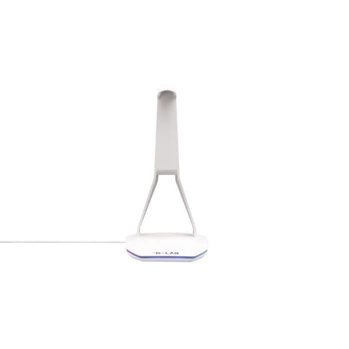 Headphone/Headset Stand - THE G-LAB - K-STAND HYDROGEN - 2 USB ports - White