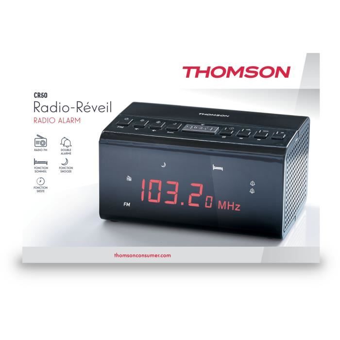 Alarm Clock Radio - THOMSON - CR50 - Black