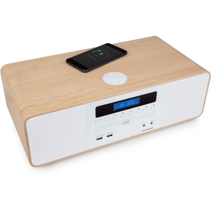 Thomson MIC201IBT Micro HiFi System - Bluetooth - Radio - CD - MP3 - USB - White + Induction