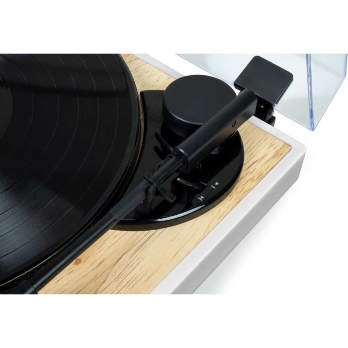 THOMSON TT301 - 33 and 45 rpm designer vinyl turntable - Audio-Technica AT3600L playback head - Wood and white