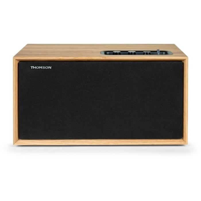 Wooden residential speaker - THOMSON - WS502 - Bluetooth 5.0, 100W, RCA, USB, AUX-IN