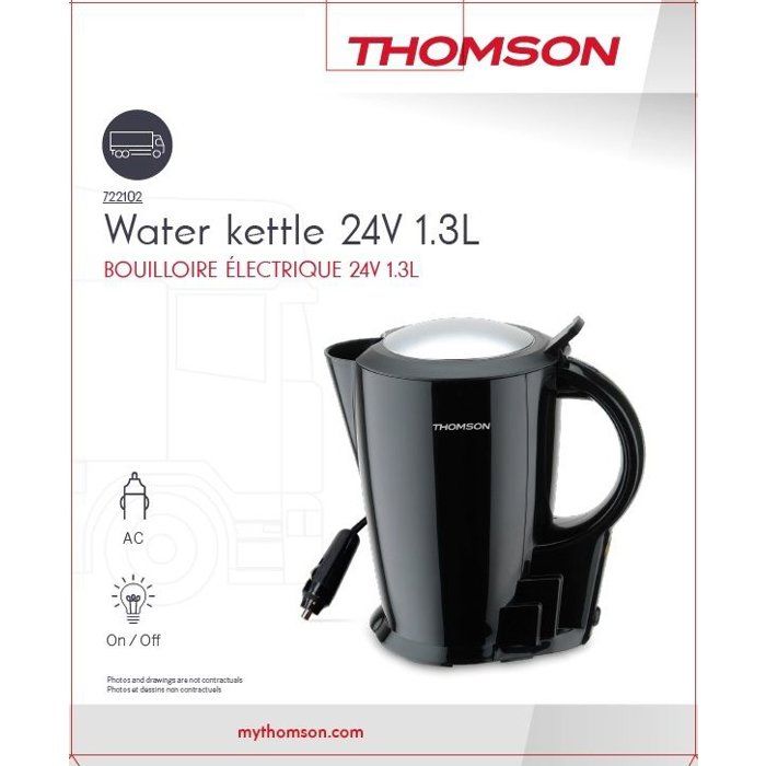 Kettle - THOMSON - 24 V - 1.3 L - 250 W