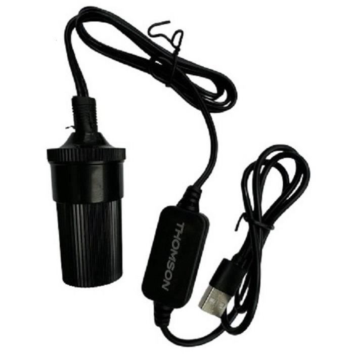 Converter - THOMSON - USB to 12 V - 10 W - 120 cm cable