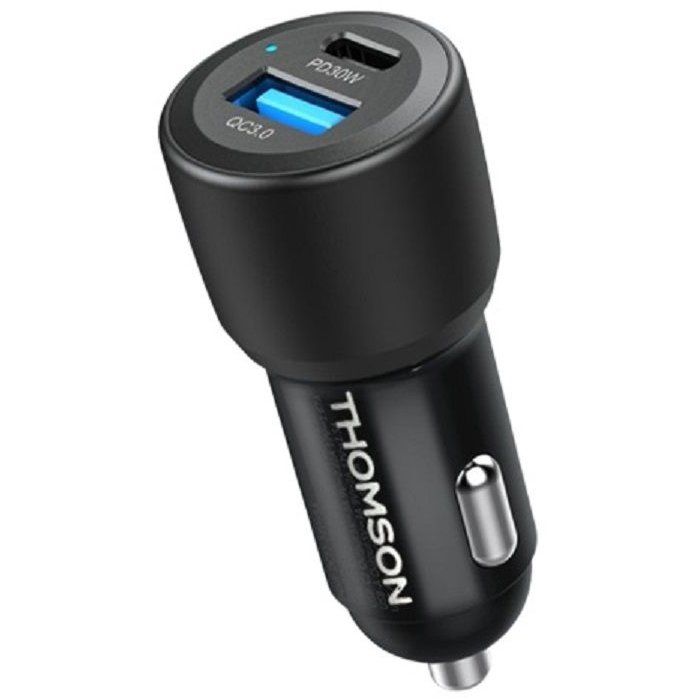 Charger + cable pack - THOMSON - 60 W car charger - USB-A to C 3A cable - length 1.5 m