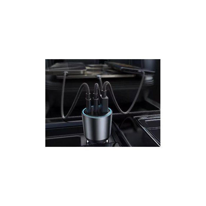 Car charger - THOMSON - 95 W - Total new generation gan technology - 2 USB-C - PD 65 W + PD 30 W - USB-A - QC 3.0