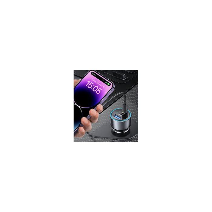 Car charger - THOMSON - 95 W - Total new generation gan technology - 2 USB-C - PD 65 W + PD 30 W - USB-A - QC 3.0
