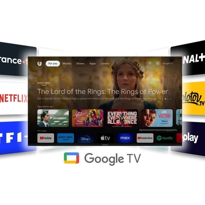 THOMSON 50QG4S14 - QLED 50 TV (126 cm) - 4K 3840x2160 - HDR 10 - Google TV - 2xHDMI 2.1 + 2xHDMI 2.0