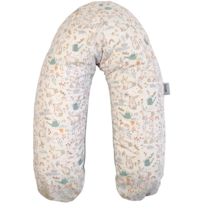 Maternity pillow - TINEO - Sage green - Rabbits