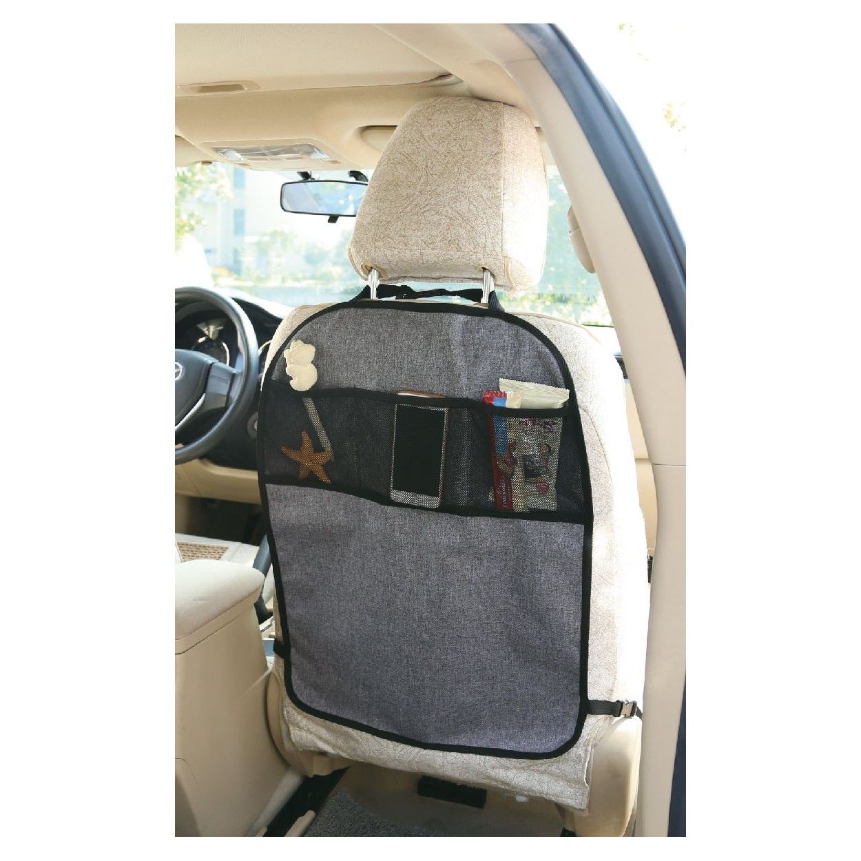 TINEO Seat protection - Large protective surface - Storage net - Water-repellent material easy to clean with a sponge