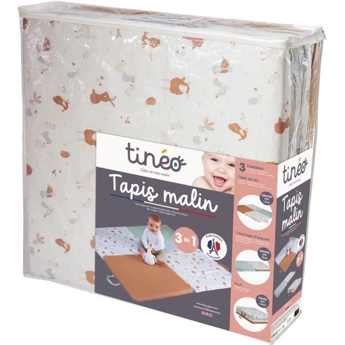 Malin Tineo Little Farmer - Multifunction 3 in 1 and scalable carpets - play mat or awakening carpet - 120x120 cm