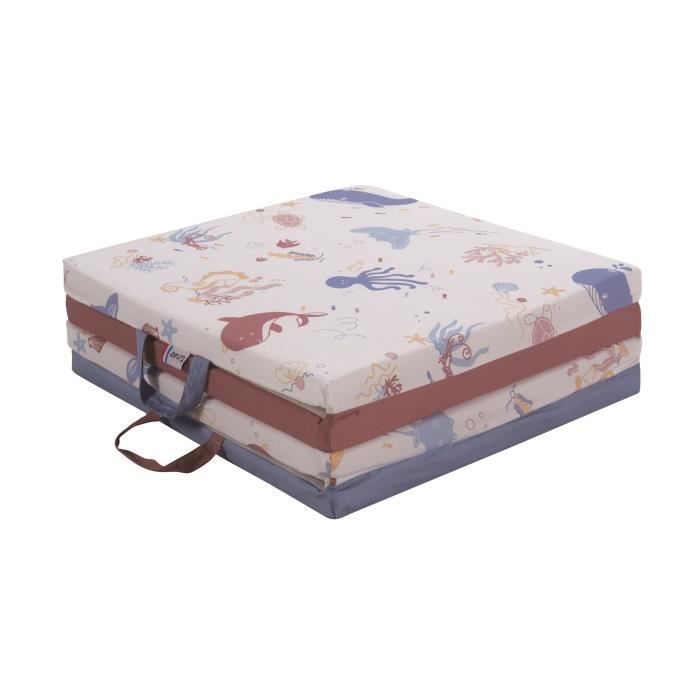 TINEO Smart rug Treasures of the ocean 3 in 1 - Evolutive - Removable cover - 120x120 cm -