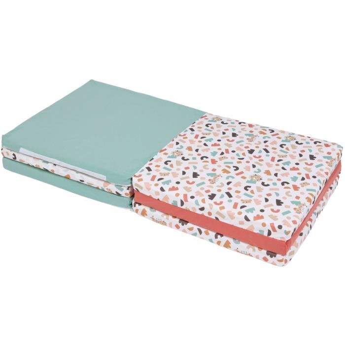 Maxi Malin play mat - TINEO - 5-in-1 evolving mat - 180 x 120 cm - Geometric / Funny animals