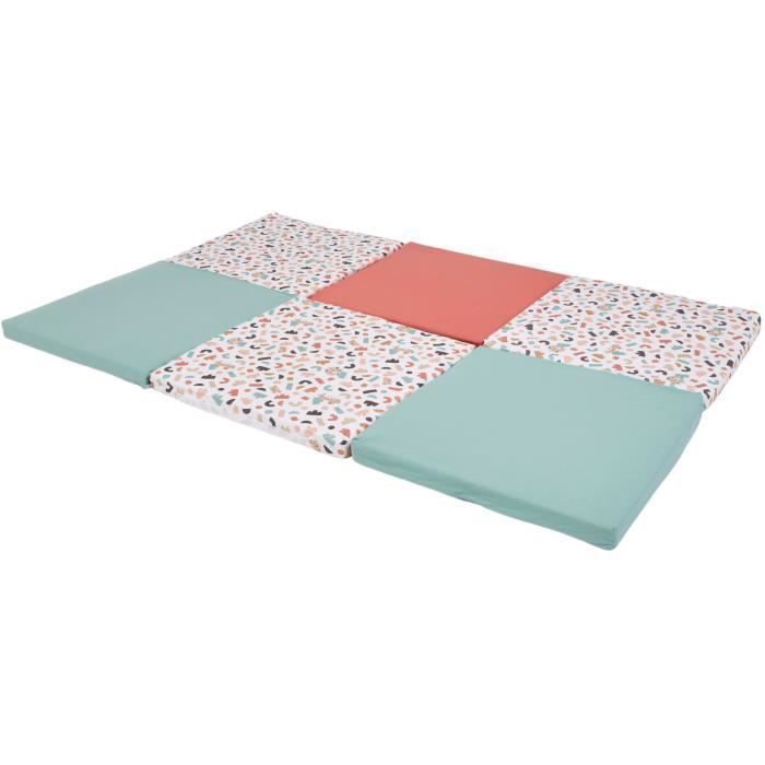 Maxi Malin play mat - TINEO - 5-in-1 evolving mat - 180 x 120 cm - Geometric / Funny animals