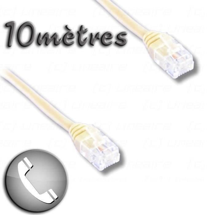 ADSL RJ11 male / RJ11 male cable 10m