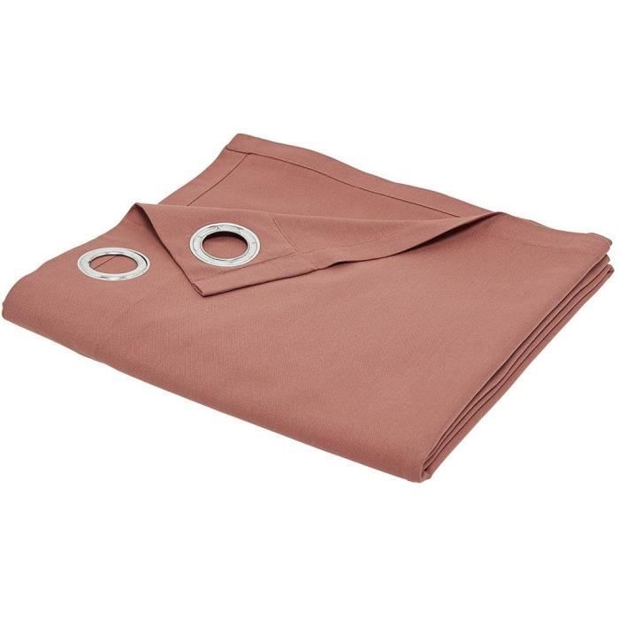 TODAY eyelet curtain - 140x240cm - 100% Cotton - Terracotta