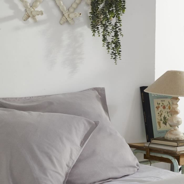Duvet cover - TODAY - CHARME - Chambray - Light gray Constance - 260 x 240 cm