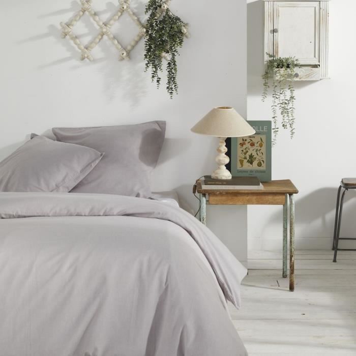 Duvet cover - TODAY - CHARME - Chambray - Light gray Constance - 260 x 240 cm