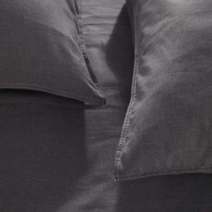 Duvet cover - TODAY - CHARME - Chambray - Dark gray Capucine - 260 x 240 cm