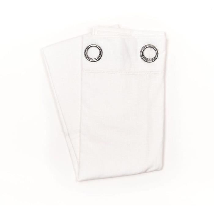 Voile curtain - TODAY - CHARME - chalk slub eyelets - 140 x 240 cm