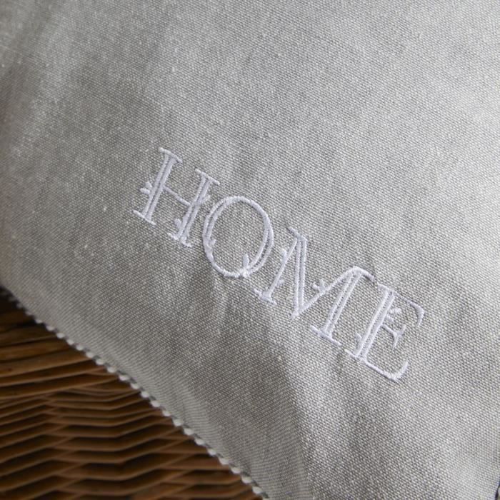 Cushion - TODAY - CHARME - Chambray x Petite broderie Capucine - 40 x 40 cm