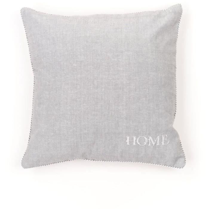 Cushion - TODAY - CHARME - Chambray x Petite broderie Capucine - 40 x 40 cm