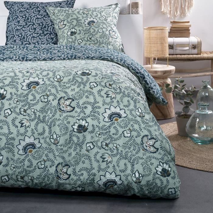 Bedding set - TODAY - Sunshine - Blue - 2 people - 220x240 cm - Natural cotton - Other patterns