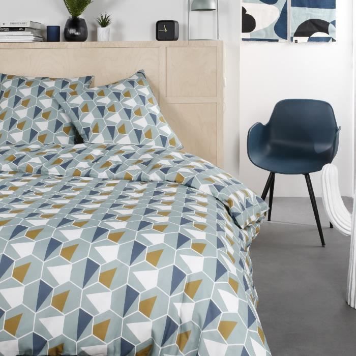 TODAY BEDDING SET - DUVET COVER 240X260 + 2 PILLOWCASES 63X63 - 100% COTTON 57 thread count - Mawira 2.19