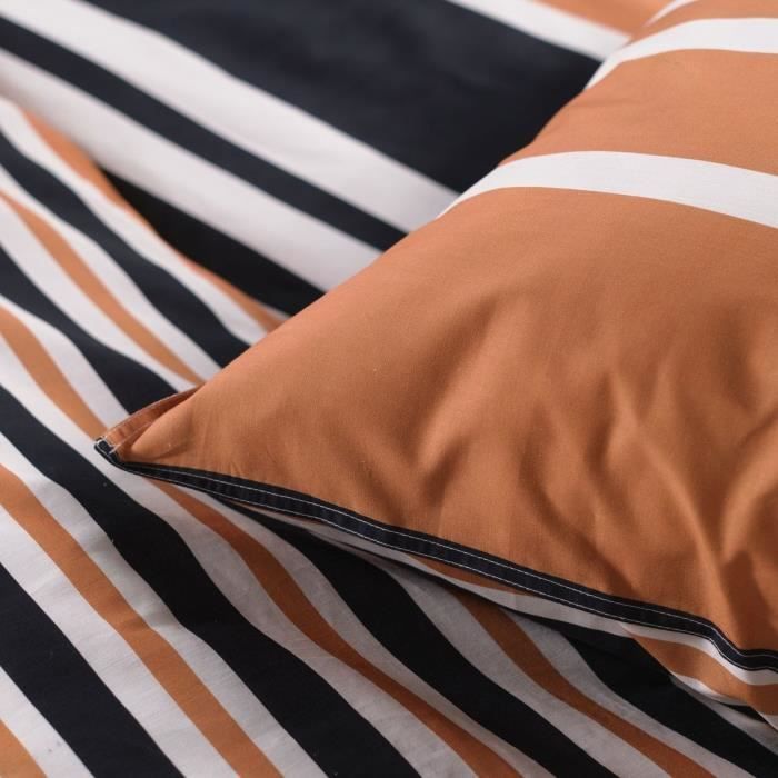 Double bed set -TODAY - 240x200 cm - 100% Cotton - Orange, Black and White
