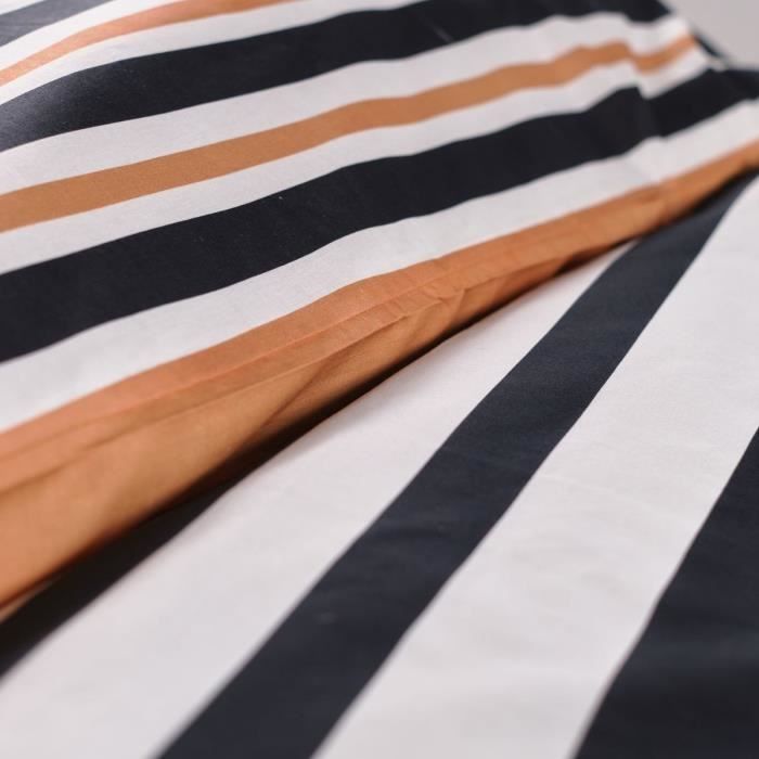 Double bed set -TODAY - 240x200 cm - 100% Cotton - Orange, Black and White